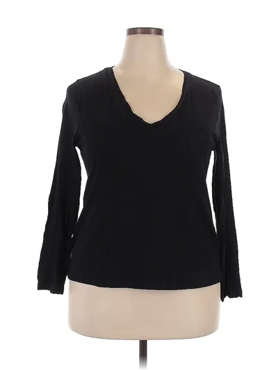 Pre-owned Caslon 3/4 Sleeve T-shirt In Black