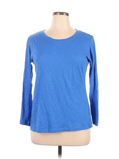 Pre-owned Caslon 3/4 Sleeve T-shirt In Blue