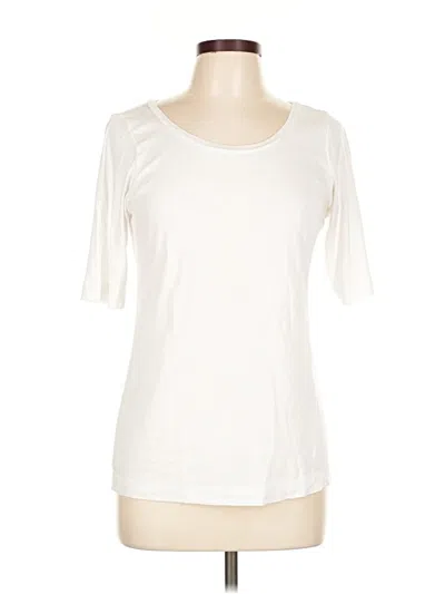 Pre-owned Caslon 3/4 Sleeve T-shirt In White