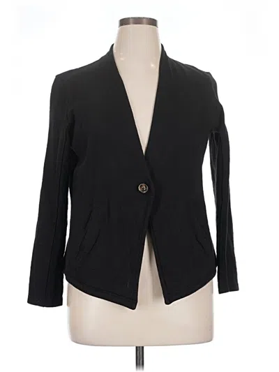 Pre-owned Caslon 3/4 Sleeve Top Black V-neck Tops