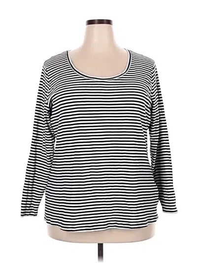 Pre-owned Caslon 3/4 Sleeve T-shirt In Black