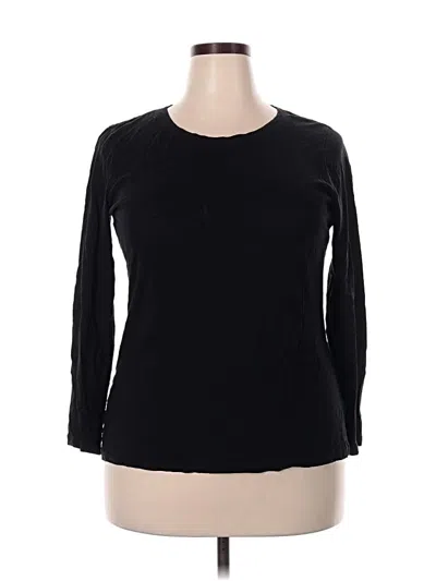 Pre-owned Caslon 3/4 Sleeve T-shirt In Black