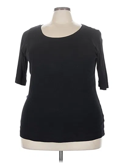 Pre-owned Caslon 3/4 Sleeve T-shirt In Black