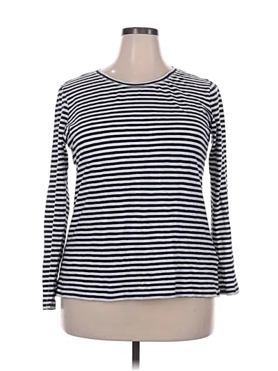 Pre-owned Caslon 3/4 Sleeve T-shirt In Blue