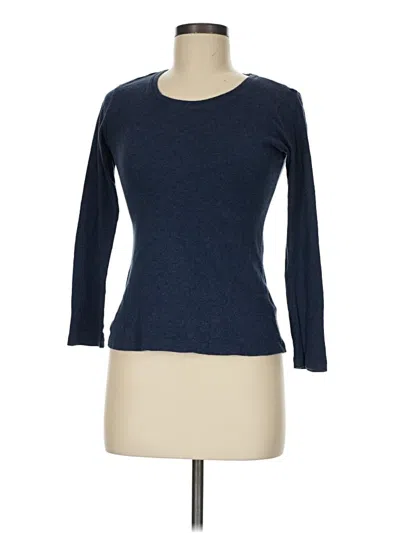 Pre-owned Caslon 3/4 Sleeve T-shirt In Blue