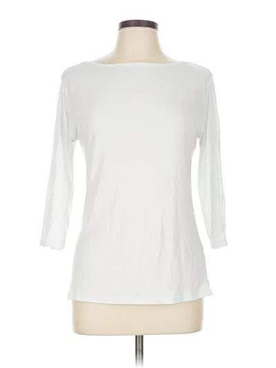 Pre-owned Caslon 3/4 Sleeve T-shirt In White