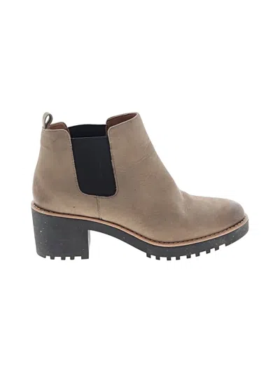 Pre-owned Caslon Ankle Boots In Tan