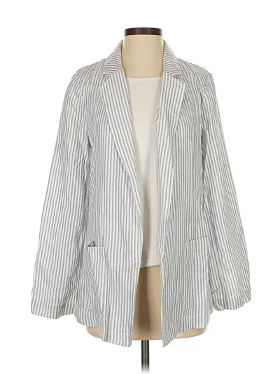Pre-owned Caslon Blazer Jacket In Silver