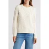 Caslon ® Cable Stitch Crewneck Sweater
