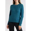Caslon ® Cable Stitch Crewneck Sweater