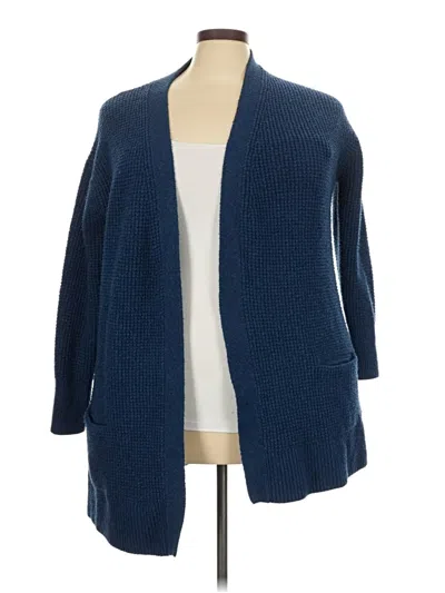 Pre-owned Caslon Cardigan Sweater In Blue