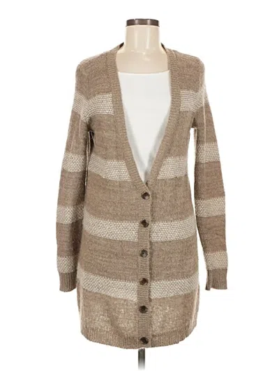 Pre-owned Caslon Cardigan Sweater In Brown