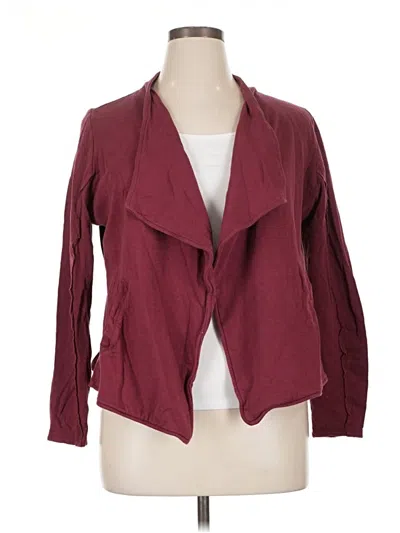 Pre-owned Caslon Cardigan Sweater In Burgundy