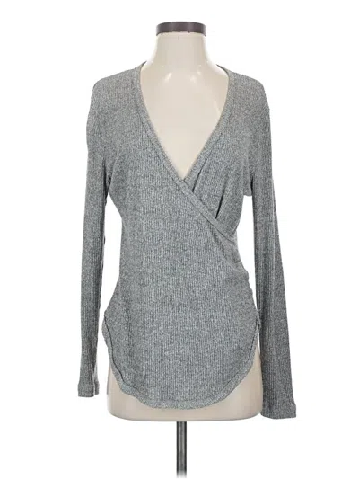 Pre-owned Caslon Cardigan Sweater In Gray