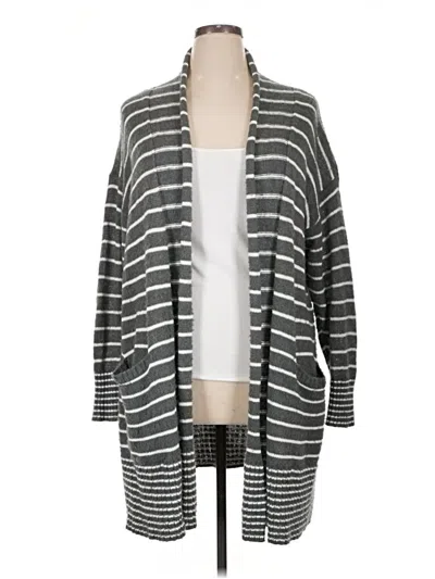 Pre-owned Caslon Cardigan Sweater In Gray