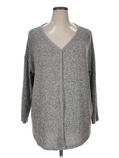 Pre-owned Caslon Cardigan Sweater In Gray