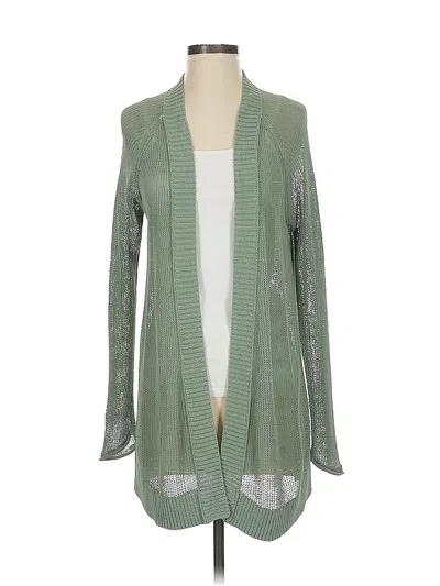 Pre-owned Caslon Cardigan Sweater In Green