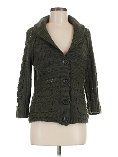 Pre-owned Caslon Cardigan Sweater In Green
