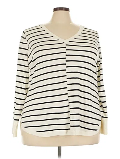 Pre-owned Caslon Cardigan Sweater In Ivory