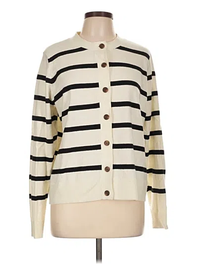 Pre-owned Caslon Cardigan Sweater In Ivory