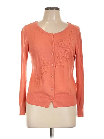 Pre-owned Caslon Cardigan Sweater In Orange