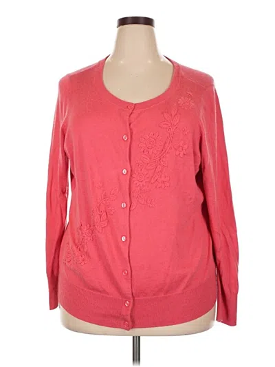 Pre-owned Caslon Cardigan Sweater In Pink
