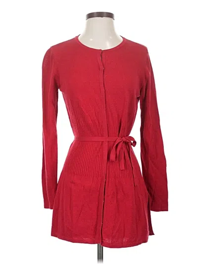 Pre-owned Caslon Cardigan Sweater In Red