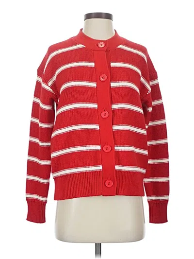Pre-owned Caslon Cardigan Sweater In Red