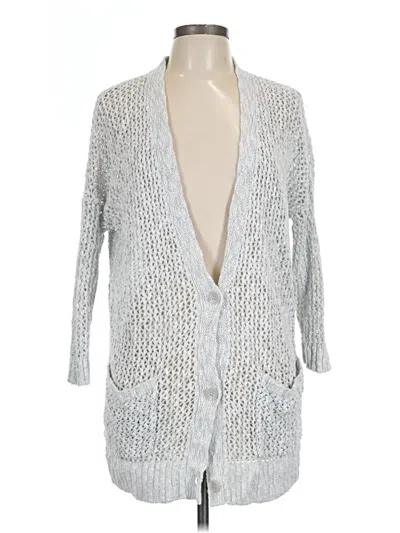 Pre-owned Caslon Cardigan Sweater In Silver