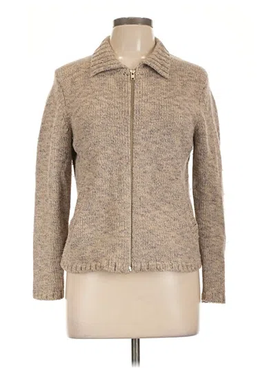 Pre-owned Caslon Cardigan Sweater In Tan