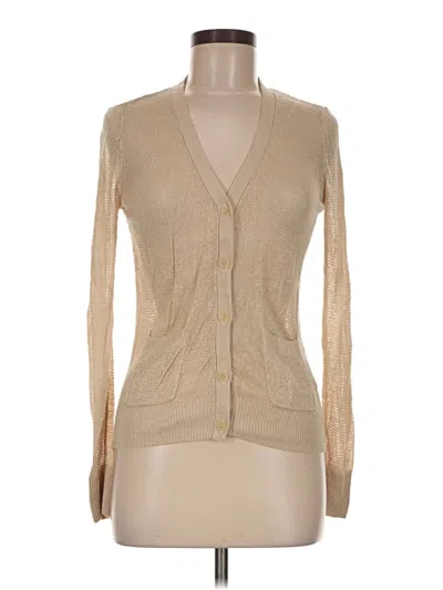 Pre-owned Caslon Cardigan Sweater In Tan