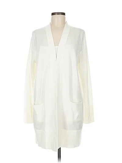 Pre-owned Caslon Cardigan Sweater In White