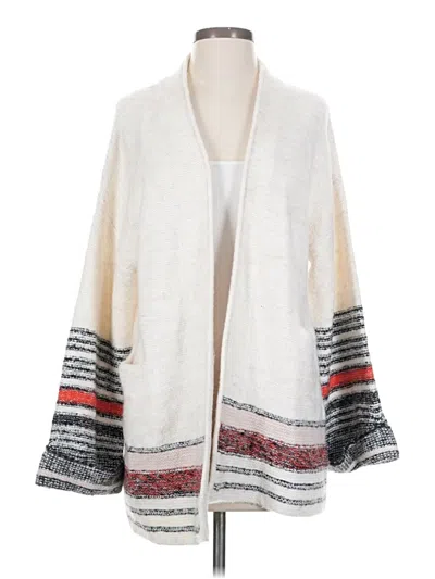 Pre-owned Caslon Cardigan Sweater In White