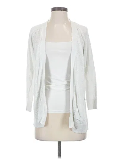 Pre-owned Caslon Cardigan Sweater In White
