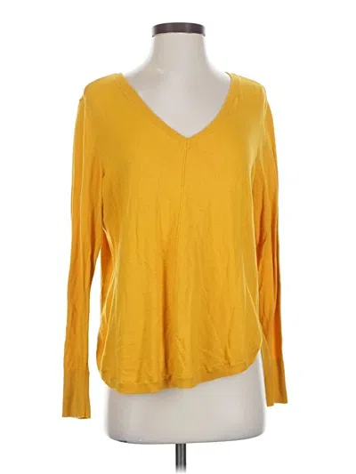 Pre-owned Caslon Cardigan Sweater In Yellow