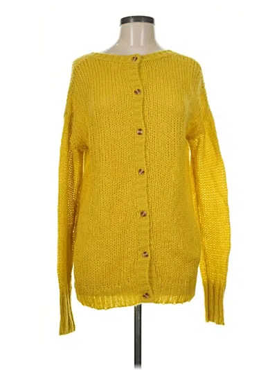 Pre-owned Caslon Cardigan Sweater In Yellow