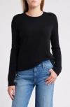 Caslon Wool Blend Crewneck Sweater In Black Rock