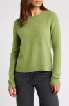 Caslon ® Cashmere Crewneck Sweater In Olive Epsom