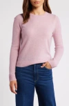 Caslon ® Cashmere Crewneck Sweater In Pink Tulip