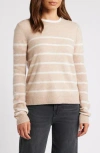 Caslon ® Cashmere Crewneck Sweater In Tan Doeskin Heather Stacy