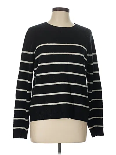 Pre-owned Caslon Cashmere Pullover Sweater In Black