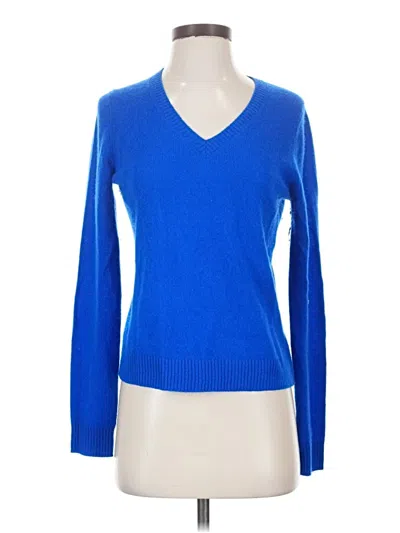 Pre-owned Caslon Cashmere Pullover Sweater In Blue