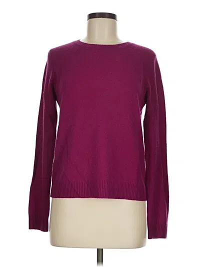 Pre-owned Caslon Cashmere Pullover Sweater In Burgundy