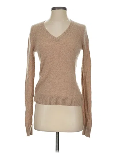 Pre-owned Caslon Cashmere Pullover Sweater In Tan