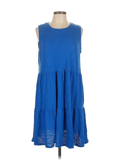 Pre-owned Caslon Casual Dress In Blue