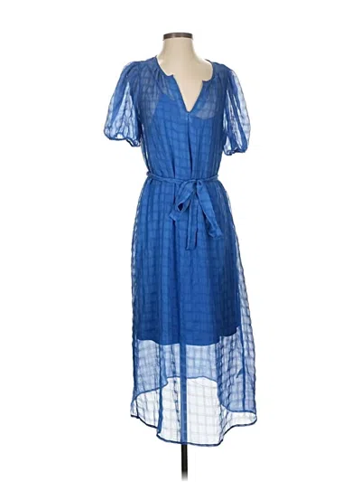 Pre-owned Caslon Casual Dress In Blue