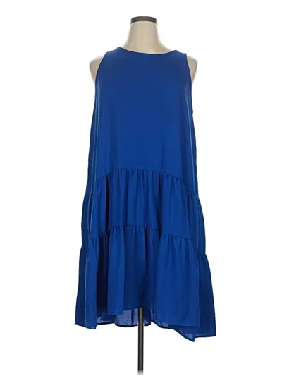 Pre-owned Caslon Casual Dress In Blue
