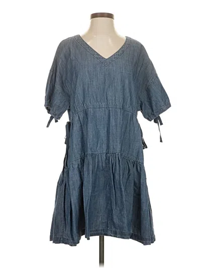 Pre-owned Caslon Casual Dress In Blue