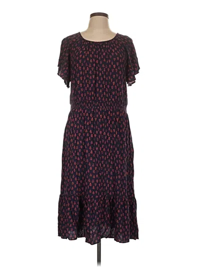 Pre-owned Caslon Casual Dress In Blue