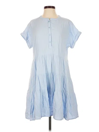 Pre-owned Caslon Casual Dress In Blue